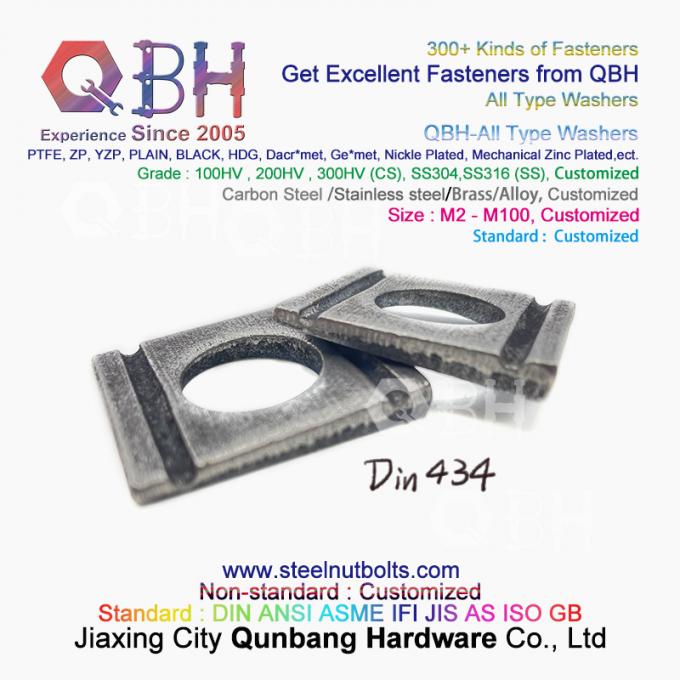 QBH DIN125 DIN127 F436 F436M F959 F959M DIN434 DIN436 NFE25-511 فنری مخروطی دندانه دار مسطح مربع گرد همه نوع واشر 6