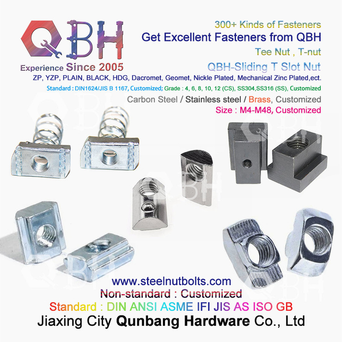 سازه‌های قاب آلومینیومی صنعتی سری QBH 4040 مهره‌های کشویی T-Slot نوع T چکشی 3